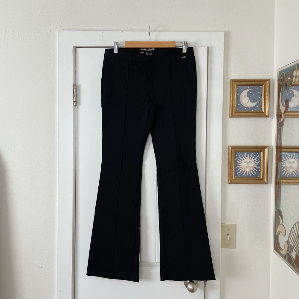 Vintage Guess Denim Authentic Stretch Black Bootcut Dress Pants size 30 Flare